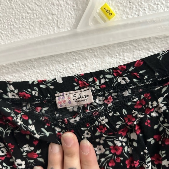 Ruffled Floral And Black Boho Skirt From Céline By Champion Size L - Picture 5 of 6